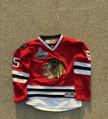 Reebok Chicago Blackhawks Andrew Shaw #65 Fight Strap Hockey Jersey Small - Image 1 of 4