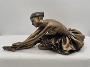 Oliver Tupton Stretching Ballerina Figure Art Deco Bronze Resin Sculpture Rare - Picture 1 of 15