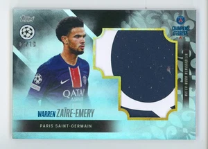 2024-25 Warren Zaire-Emery Topps Champions D'Europe Red PSG Match-Worn Patch /10 - Picture 1 of 3