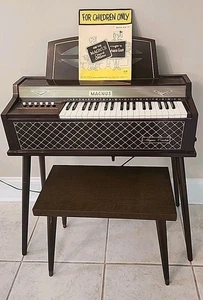 Vintage 60er Jahre Magnus Custom Orgel ~ Modell 425 + Bank + Buch - Bild 1 von 13