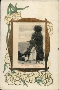 Tacoma,WA Old Church, Flowers 1909  Pierce County Washington Postcard - Picture 1 of 2