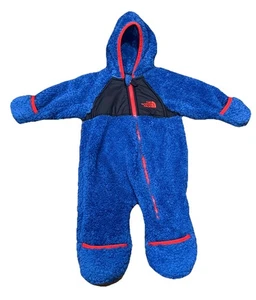 The North Face Einteiler Schneeanzug mit Kapuze Bunting Größe 3-6 Monate Blau Rot Unisex - Bild 1 von 12