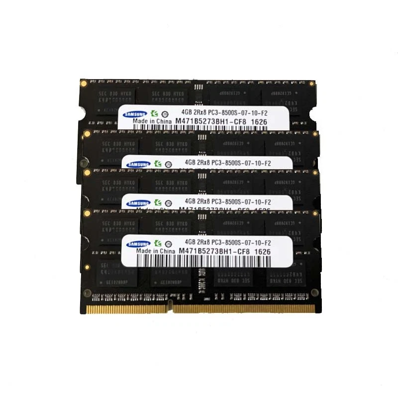 Samsung 4x4GB 2RX8 DDR3 1066MHz PC3-8500S 204PIN SO-DIMM Laptop RAM Memory - Image 1 of 1