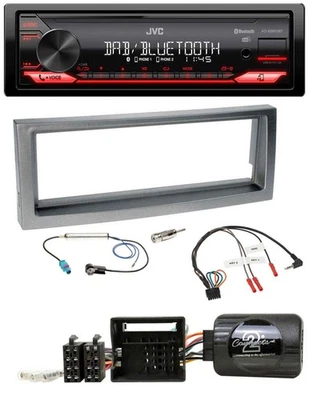 JVC Bluetooth USB DAB Lenkrad Autoradio für Citroen C5 ab 2005 grau-metallic - Bild 1 von 4