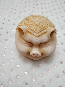 Chinesisches Feng Shui glückverheißender Reichtum Münze Fledermaus Schwein, Schwein Statue - Bild 1 von 6