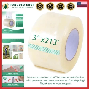 Nastro trasparente resistente ai raggi UV 6,3 mil, 3 pollici x 213 piedi - Foto 1 di 8