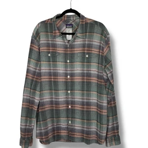 Patagonia A/C Steersman Shirt Long Sleeve Button Plaid Organic Cotton Mens XL - Bild 1 von 10