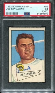 1952 Bowman Small #99 Joe Stydahar RC PSA 5 (MC) Los Angeles Rams HOF - Foto 1 di 1