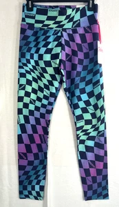 Justice Girls XL 16/18 Printed Leggings Full Ankle Length Cool Checkerboard New - Picture 1 of 9