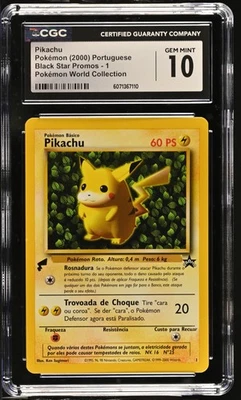 CGC 10 GEM MINT Pikachu Black Star Promo 1 Pokémon World Collection Card - Image 1 of 2