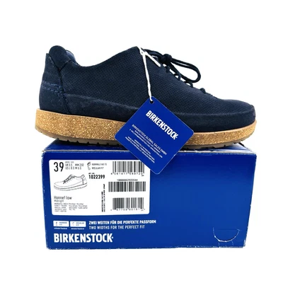 Nuevo en Caja Mujer 8 39 Reg Birkenstock Honnef Baja Medianoche Gamuza Con Cordones Oxford Foto 1 de 4