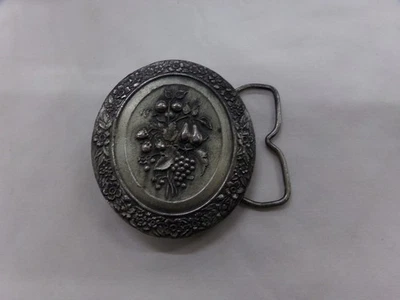 Fruit Pers Uvas Bergamota Serie de Arte Vintage 1974 Ovalado Mujer Hebilla de Cinturón Z-48 Foto 1 de 4