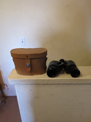 Vintage 1960s Banner By Bushnell Extra Wide 7x35 Binoculars Coated Optics W/Case - Image 1 of 4