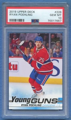 RYAN POEHLING 2019-20 UD YOUNG GUNS #226 MONTREAL CANADIENS PSA 10 - Image 1 of 2