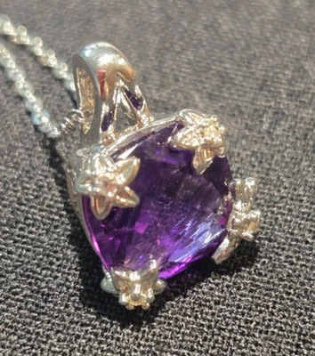 Michael Valitutti Gems en Vouge Amethyst Sterling Silver Pendant Necklace w/Tag - Image 1 of 4