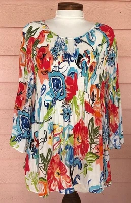 SPENSE классный туника верхний вместительный XL Bell рукава эластичный складки цветной богемное блузка - Изображение 1 из 4