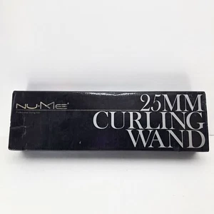 NuMe 25MM Curling Wand Tourmaline Ceramic Professional Styling Tool Zebra Black - Picture 1 of 11