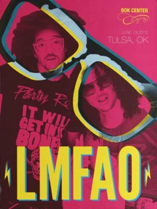 LMFAO 2012 Rare In-House Only Poster BOK Center Tulsa - Picture 1 of 1