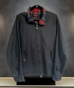 Marc By Marc Jacobs Black Jacket W/Red Plaid Collar Accent Zip Up Size M - Picture 1 of 6