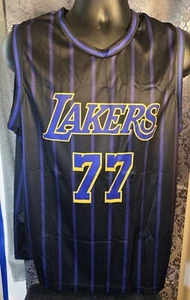 Magestic-Maglia 3d Uomo Nero/Viola NBA Los Angeles Lakers #77 Doncic Taglia XL - Foto 1 di 4