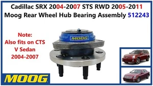 Cadillac SRX 2004-2007 STS RWD 05-11 Moog Rear Wheel Hub Bearing Assembly 512243 - Picture 1 of 10