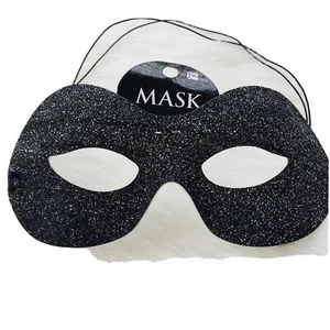 NWT Halloween Costume Masquerade Black Mask - Picture 1 of 4