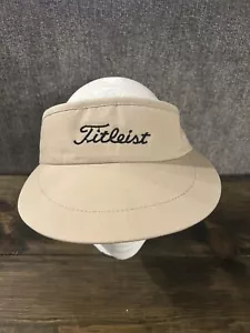 Vintage Titleist Golf Schirmmütze von Texace hergestellt in den USA Kappe beige hellbraun verstellbar neu ohne Etikett - Bild 1 von 5