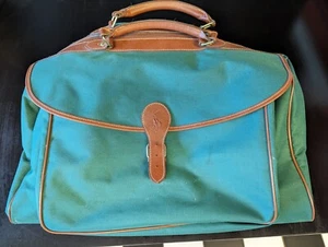 VTG. Polo Ralph Lauren Fragrances Green Duffle Gym Bag Canvas Weekender🧳Travel - Picture 1 of 10