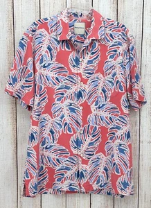 Tommy Bahama Herren Large Hawaiihemd mit Knopfleiste 100 % Seide Palmwedel - Bild 1 von 6