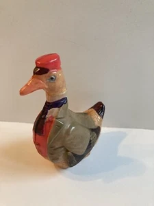 VTG 1930s CELLULOID EASTER GOOSE DUCK WELL DRESSED RATTLE TOY - Picture 1 of 5