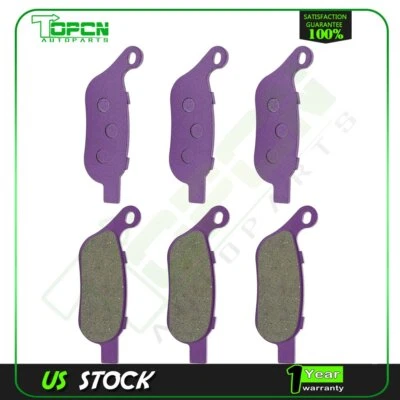 Se adapta a Harley-Davidson 2008-2011 FLSTSB Cross Bones 3 pares de pastillas de freno de repuesto Foto 1 de 4