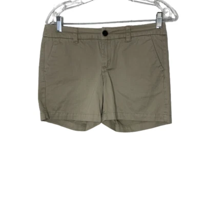 Merona Khaki Low Rise Boyfriend Shorts Womens Size 2 Beige Tan - Image 1 of 4