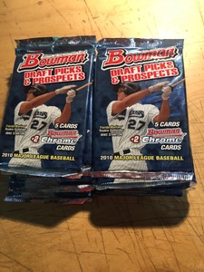 2010 Bowman Baseball Draft Picks & Prospects Sealed Pack 5 Cards + 2 Chrome Card