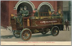 Departamento de Bomberos Hartford CT No. COCHE COMBINADO 2 MOTORES POSTAL ANTIGUA - Imagen 1 de 2