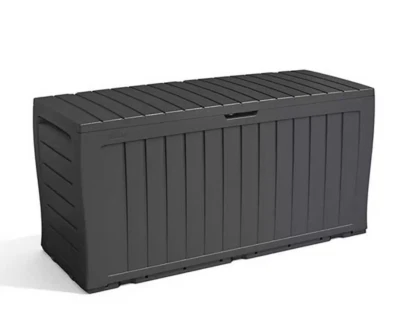 Keter Marvel Plus 270L Garden Outdoor Storage Box LOCKABLE Bin Store Shed Grey - Image 1 of 4