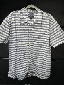American Rag Herren Botton Down schmale Passform weiß/blau gestreift Größe XX Large - Bild 1 von 5