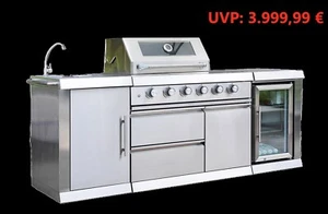outdoor Gasgrillküche mit Kühlschrank und Spülbecken - Bild 1 von 12