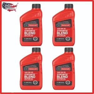 Motorcraft Synthetic Blend Engine Oil 5W-30 1 Quart ( 4 PACK ) Free shipping - Picture 1 of 3