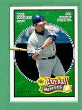 2005 UPPER DECK BASEBALL HEROES RYNE SANDBERG EMERALD PARALLEL 30/199 #66 CUBS