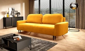 Schlafsofa Vena Schlafcouch mit Schlaffunktion Bettkasten Wohnzimmer Design! - Bild 1 von 8