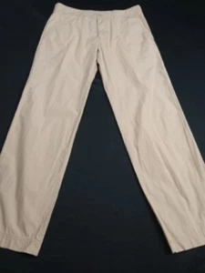 Hugo Boss Pants Mens 48X33 Beige Khaki Chino Slacks Casual Flat Front Trousers - Picture 1 of 15