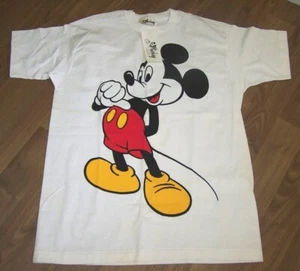 DISNEY - MICKEY MOUSE 1990'S VINTAGE WHITE TEE SHIRT BY JERRY LEIGH - NEW W/TAGS - Picture 1 of 2