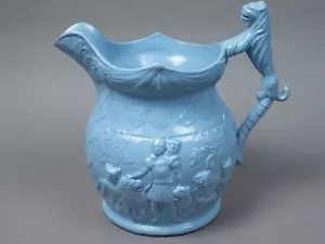 Victorian Isaac Van Amburgh Circus Moulded Jug c1850 Lions Panther Tiger - Picture 1 of 8