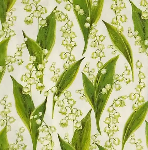 T455# 3 x Single Paper Napkins For Decoupage Mayflower Lily Of Valley Pattern - Picture 1 of 10