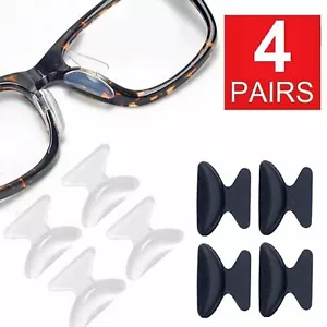 8 piezas Almohadillas nasales antideslizantes adhesivas de silicona para anteojos Gafas de sol Gafas - Imagen 1 de 9