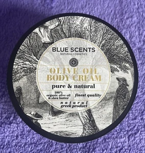 Organic Pure Olive Oil Shea Butter Body Cream Natural Greek Product BLUE SCENTS - Picture 1 of 7