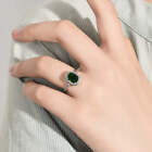 Europejski i amerykański wielokolorowy różowy diament opal pierścionek moda inkrustowana cyrkonia S