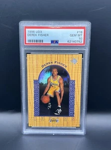 1996-97 Upper Deck UD3 Derek Fisher Hardwood Prospects Rookie RC #16 Lakers - Picture 1 of 2