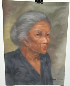 D.SOFYNN ORIGINAL OIL ON CANVAS PHILIPPINE WOMAN PAINTING UNFRAMED. - Picture 1 of 4