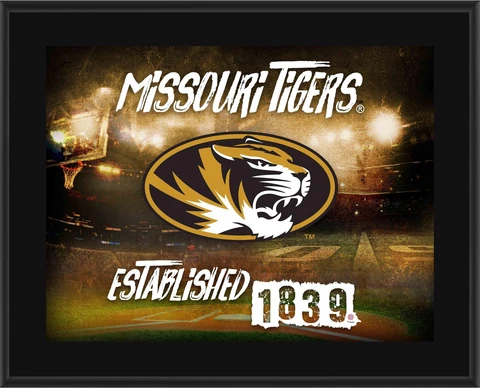 Missouri Tigers 10.5x13 Horizontal Team Logo Plaque Authentic Cover